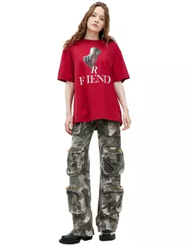 Оверсайз футболка с принтом