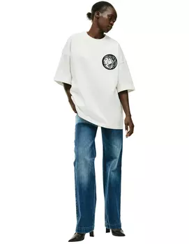 Оверсайз футболка с вышивкой Близнецы