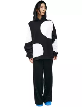 Oversize monoprint hoodie