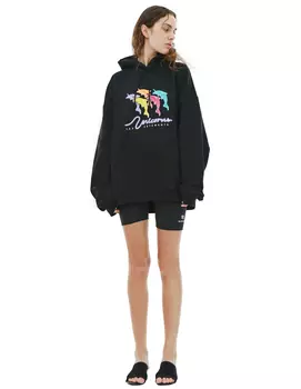 Оверсайз худи с принтом