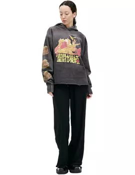 Оверсайз худи с принтом