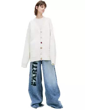 Оверсайз кардиган с декоративными пуговицами