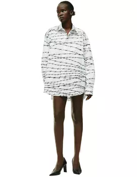 Оверсайз рубашка с монопринтом