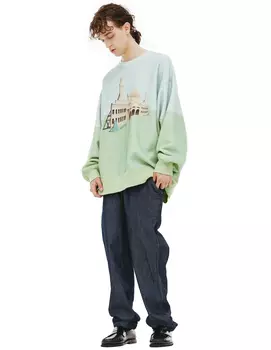 Оверсайз свитшот с иллюстрацией Манабу Дето