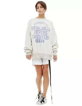 Оверсайз свитшот с принтом