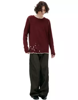 Свитер с эффектом краски