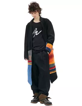 Пальто пэчворк из шерсти