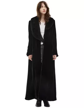 Coat with mink collar