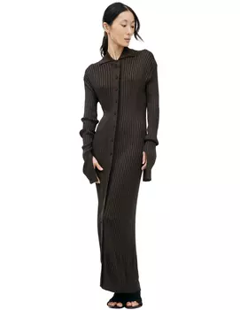 Платье макси на пуговицах