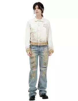 Printed denim jacket