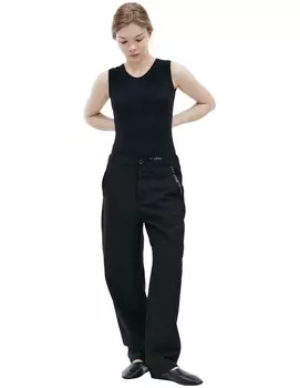 Прямые брюки на резинке
