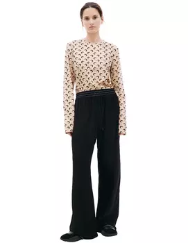 Прямые брюки с контрастной строчкой