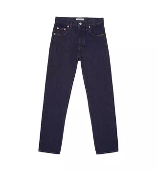 Прямые джинсы с контрастной строчкой