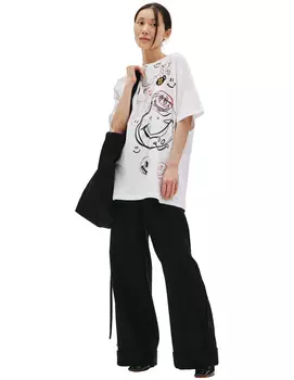Raf Simons x Smiley Oversized Drawing Print T-Shirt