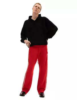 Брюки из шерсти с лампасами