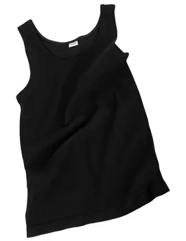 Ribbed tank top in black