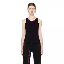 Хлопковая майка с круглым вырезом