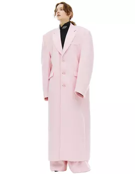 Розовое оверсайз пальто