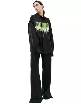 Рубашка Barcode с неоновым принтом