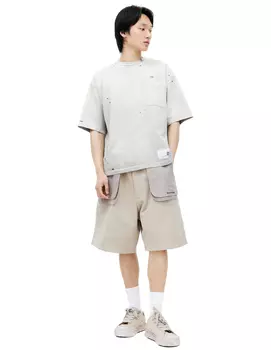 Рваная футболка с вышивкой