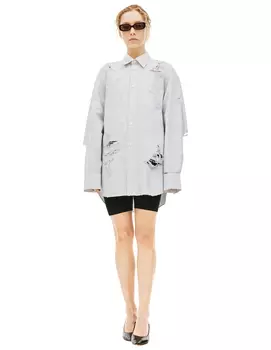 Рваная рубашка в полоску