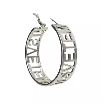 Серьги-кольца с логотипом