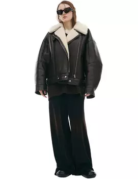 Sheepskin aviator with wool