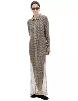 Шелковое платье-рубашка