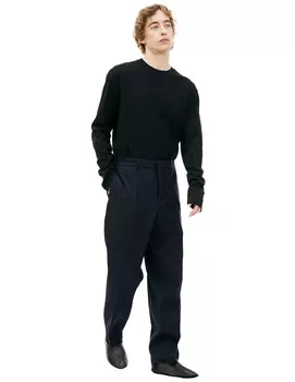 Navy blue wool trousers