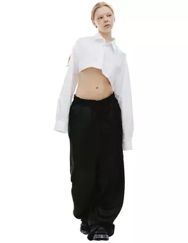 Широкие брюки с необработанными краями