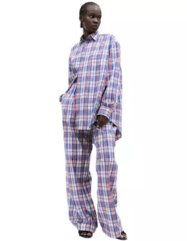 Широкие брюки в клетку