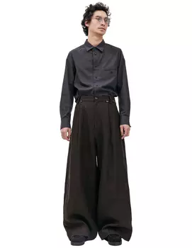 Широкие брюки в полоску