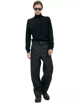 Широкие джинсы с фигурными швами