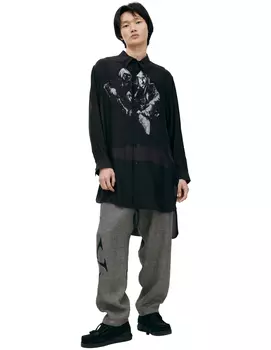 Шелковая рубашка с принтом