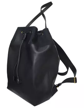 Spring leather backpack