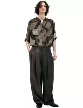 Straight striped trousers