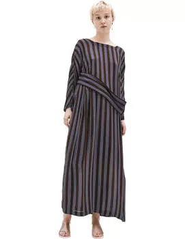 Платье в полоску и горошек