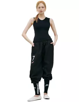 Sweatpants with elasticized inserts