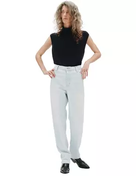 Tapered Jeans with leather patch