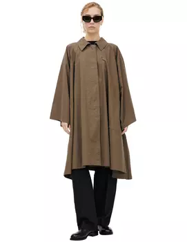 Trench coat with patch pockets