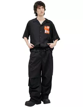 Trousers with double-layered belt