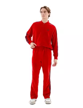 Velvet trousers with stripes