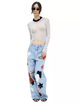 Вязаный топ с вырезом