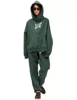Green logo hoodie