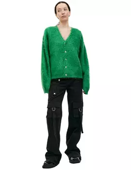 Green mohair cardigan