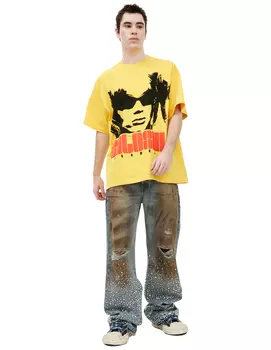 Yellow print T-shirt