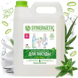 Гель для мытья посуды SYNERGETIC «Алоэ», 5л