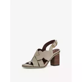 Босоножки на каблуке кожаные