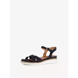 Босоножки на танкетке кожаные