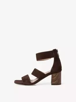 Босоножки на каблуке кожаные